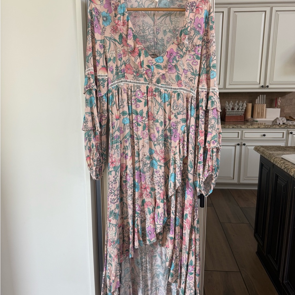 spell oasis boho maxi dress Sayulita Frill Gown Our very anticipated Mossy Boudoir Dame One Shoulder Feather Size:Small (2/4)